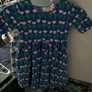 Hanna Andersson Blue and Pink Tulip Dress